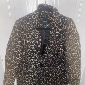 New Look leopard long wool coat